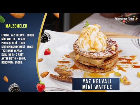 Şekersiz Tatlılar Serisi - Yaz Helvalı Mini Waffle