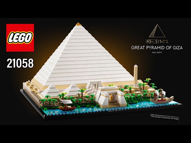 Vídeo relacionado con LEGO Architecture Gran Pirámide de Guiza, Maqueta para Construir de Egipto, Manualidades de Monumentos y Decoración del Hogar, Regalos para Adultos, Hombres y Mujeres 21058