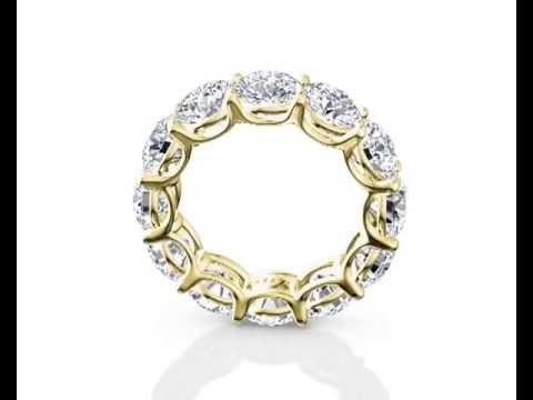 Round Diamond Eternity Ring Yellow Gold