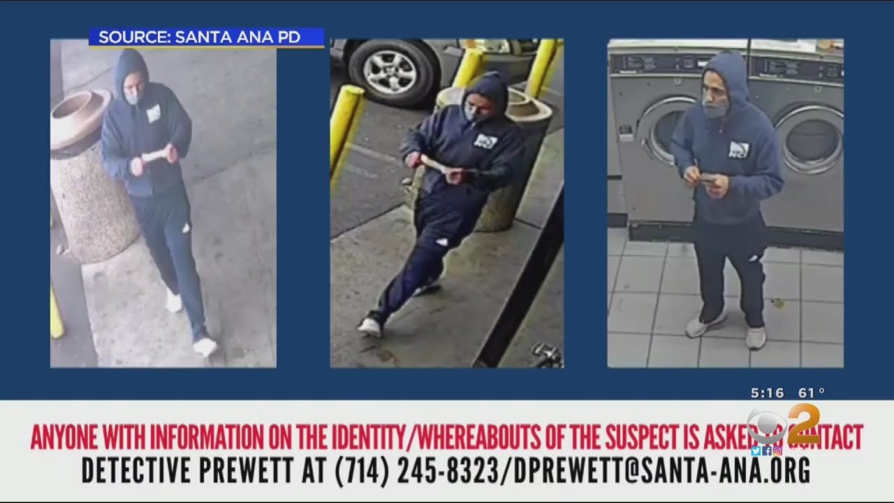 Santa Ana Police Release Video Of Man Robbing Laundromat Employee