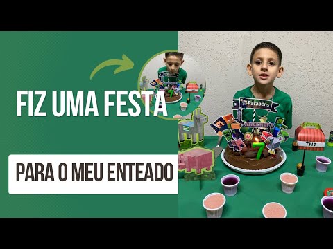 Aniversário do Minecraft | Gustavo faz 7 anos!!! #festadeaniversário