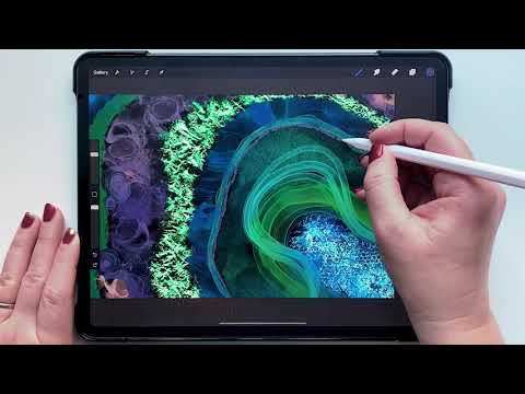 Painting a Geode in Procreate | Digital Alcohol Ink | Foil and Glitter | Drawing a Crystal Gemstone