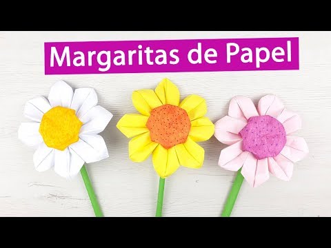 Margaritas de papel fáciles para regalar