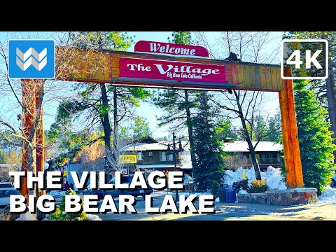 [4K]❄️The Village at Big Bear Lake, California 2025 Walking Tour Vlog & Vacation Travel Guide