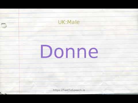 How to pronounce donne