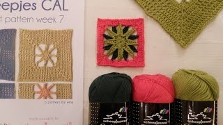 Week 7 Scheepjes CAL 2014 with a double layer of flower petals - ENGLISH