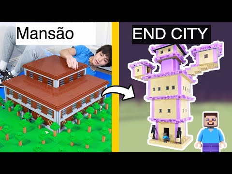 Minecraft in Real Life: All Structures Built with LEGO! - TD BRICKS in Portuguese. 🤯