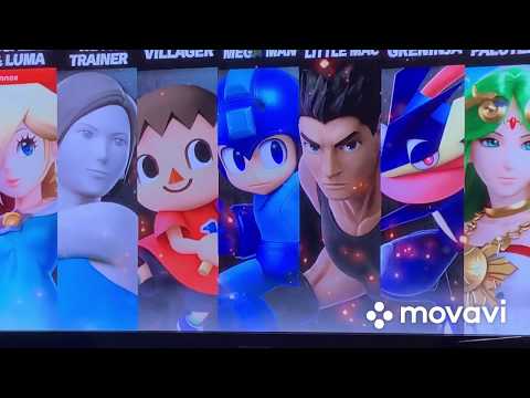 Villager VS Mega Man VS Wii Fit Trainer VS Rosalina VS Little Mac VS Greninja VS Palutena In SSBU 2