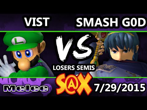 S@X - Vist (Luigi) Vs. VGz | Smash God (Marth) SSBM Losers Semis - Smash Melee