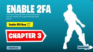 HOW TO ENABLE 2FA ON FORTNITE! (CHAPTER 3)