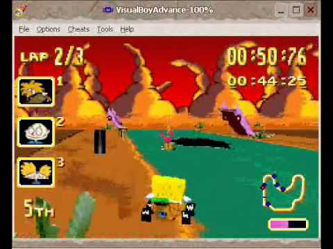 nicktoons racing gba cheats