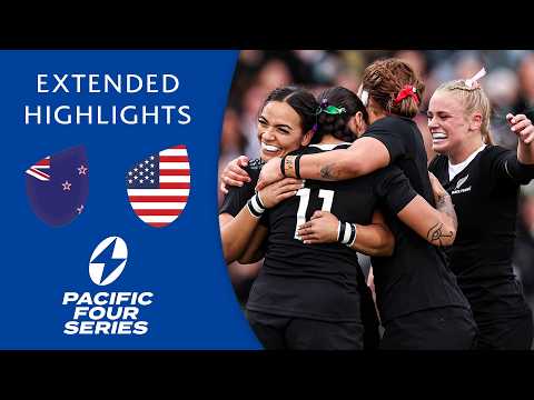 Black Ferns RUN RIOT 🔥 | New Zealand v USA | Pacific Four Series 2025 | Extended Highlights