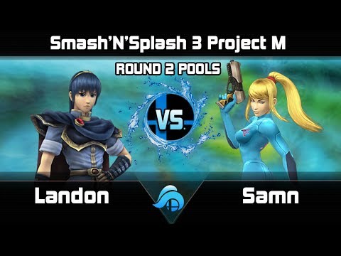 Smash n Splash 3 Project M Round 2 Pools - Landon (Marth) vs. Samn (Fox)