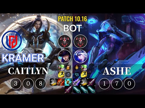 LGD Kramer Caitlyn vs Ashe Bot - KR Patch 10.16