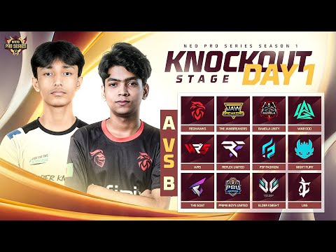 [🔴LIVE] KNOCKOUT STAGE DAY 1 | NEOPRO SERIES ft. @JB.FREAK22 @RedHawksOfficials  @KUTTUSH-u5r