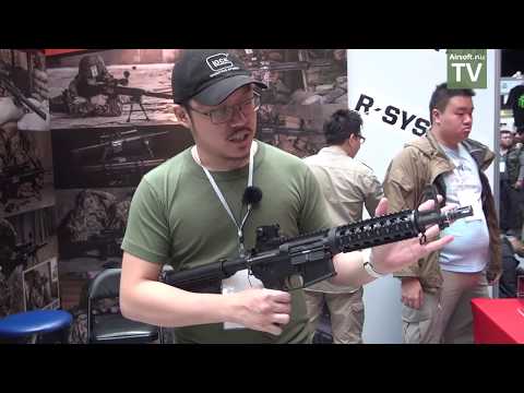 RareArms with the shell ejector M4 prototype at MOA 2018