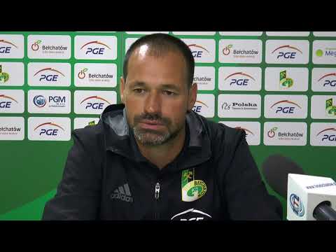 Konferencja z udziałem trenerów po meczu PGE GKS Bełchatów - Siarka Tarnobrzeg (19.08.2017r.)