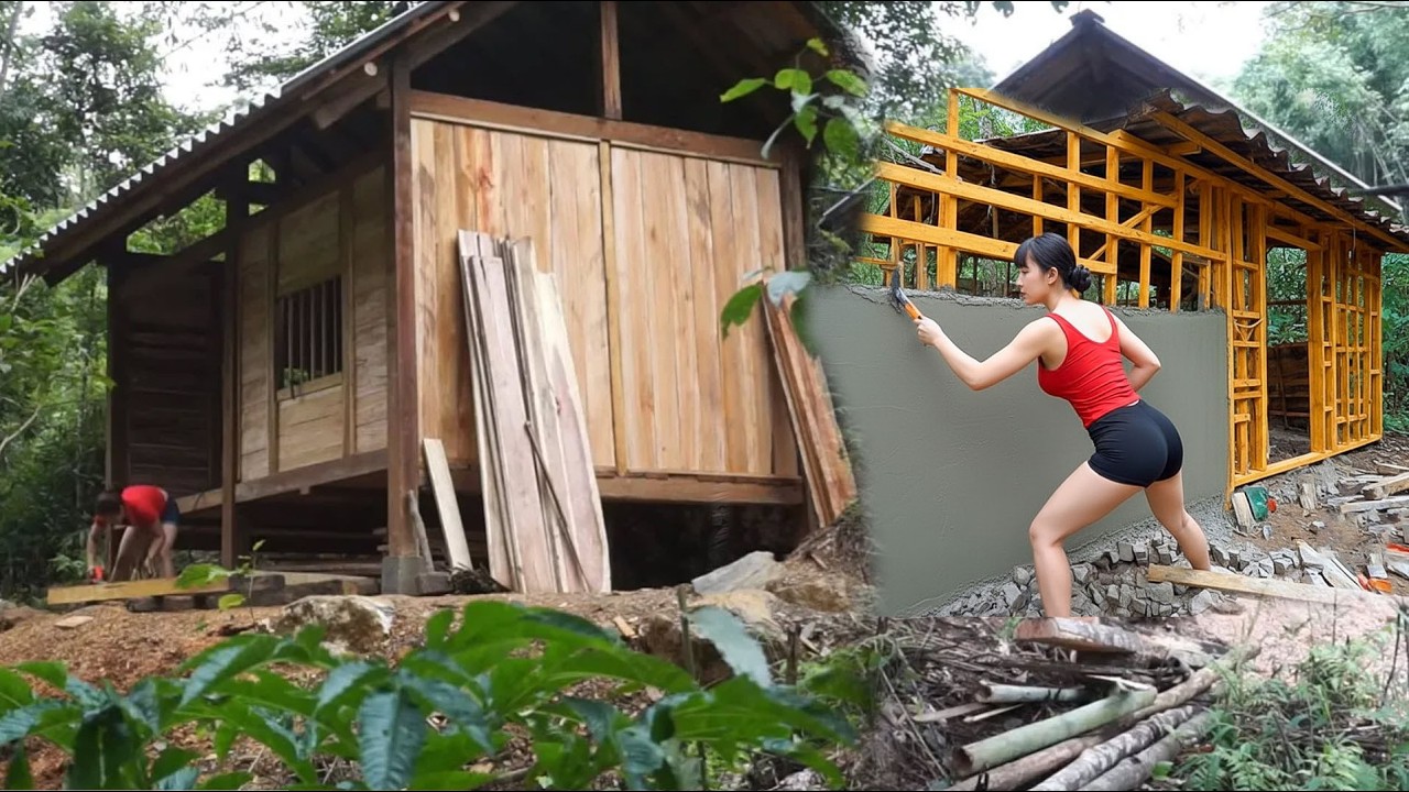 The talented girl returns to the forest building farm and building new house / Start To Finish