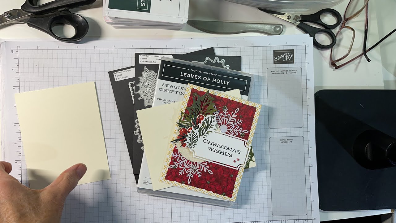 Stampin Up//Leaves of Holly//Holly Berry Dies//Boughs of Holly//Celebrate Everything//Christmas Card
