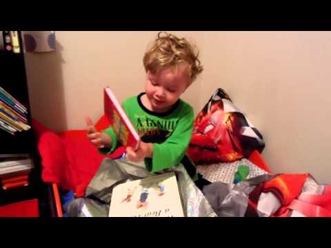 Ben 3rd birthday - Cake in bed