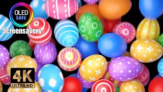Easter Eggs Dropping Screensaver - 10 Hours - 4K - OLED Safe - No Burn-in