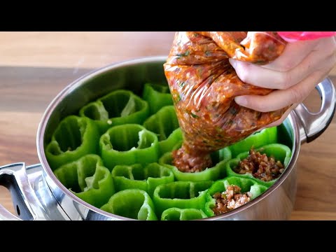 NO ONE KNOWS THIS SECRET😮 Have a Plastic Bag at home? Incredibly Stuffed Peppers Recipe