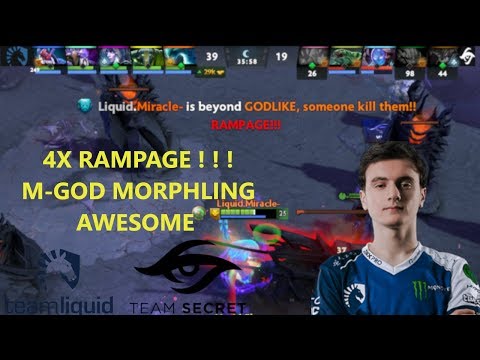 MIRACLE MORPHLING   4x RAMPAGE   Awesome Gameplay   MDL DSINEYLAND Paris 2019