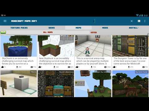 Maps for MCPE: Texture Packs, Mods, Skins Video
