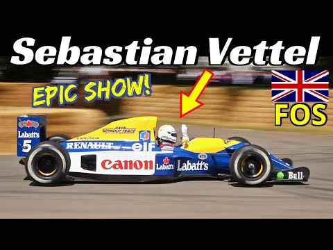 Sebastian Vettel Epic Show! 1992 Nigel Mansell's Williams F1 FW14B - Screaming V10 N/A Engine 😍