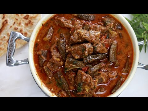 , title : 'طبخ البامية باللحمة بالطريقة الهندية! من اروع الطرق لطبخها! Indian Bhindi Masala | Best Okra Recipe'