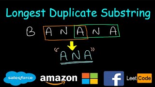 YouTube video 'Longest Duplicate Substring | TRIE | Rolling Hash | Binary Search | Leetcode #1044'