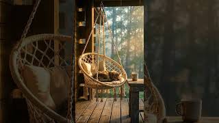 Cozy Hamak Catnap in a Misty Forest Retreat