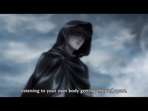 Captain Levi Tortures Zeke then Zeke suicide bombs himself along with Levi Full scene