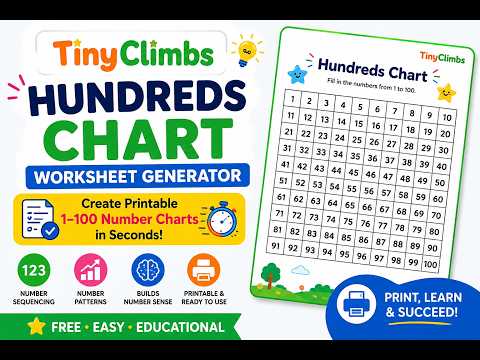 Hundred Number Chart Printable