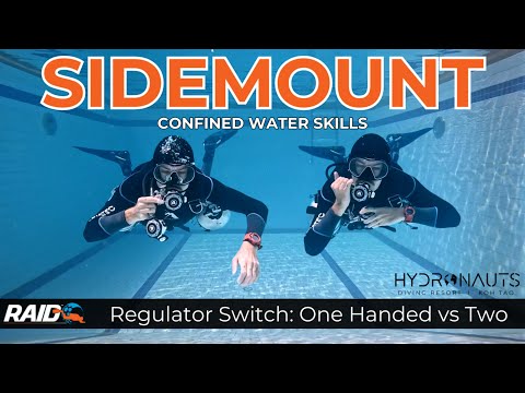 Regulator Switching: One Hand vs Two | RAID Sidemount Diver Confined Water Skills