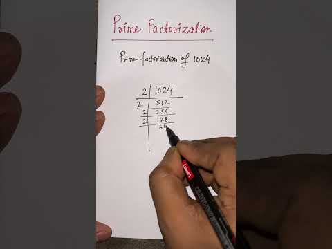 Prime Factorization of 1024 #math #mathtricks #mathconcepts #mathematics #shorts