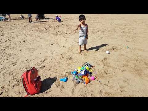 Tahseen enjoying at sea beach