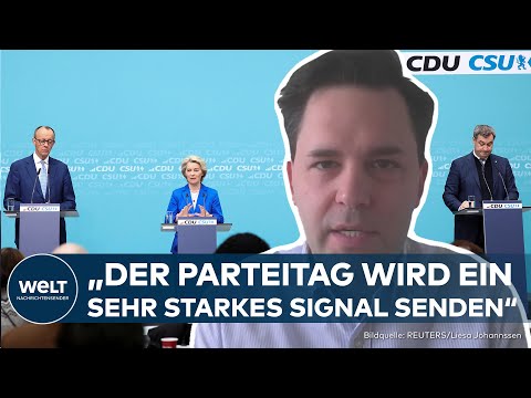 Video Thumbnail: CDU-PARTEITAG: Unstimmigkeit innerhalb der Partei – Fehlt Angela Merkels Präsenz? | WELT Interview