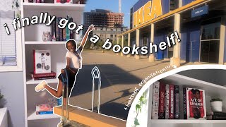getting + organizing a new bookshelf vlog!!