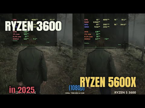 RYZEN 3600 vs Ryzen 5600x in 2025