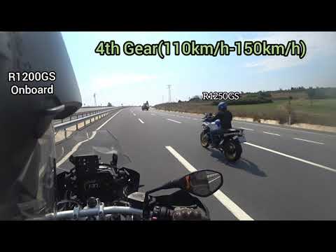 R1200GS  vs R1250GS Rolling Acceleration Comparison Video