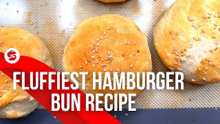Homemade Hamburger Buns | Fluffy and Easy Low-Fat & Sugar-Free Recipe!