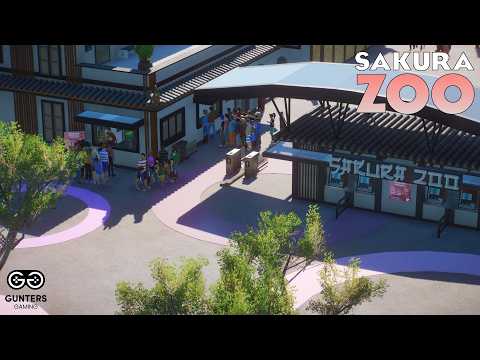 Building a new REALISTIC Zoo Entrance | Sakura Zoo | Planet Zoo Franchise Mode
