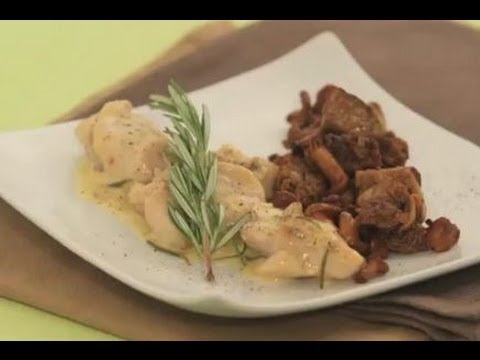 Recette de fricassée de poulet au vin jaune et poêlée de champignons des bois
