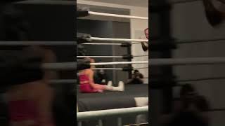 Becca gets clocked by Aaron rourke chaotic wrestli