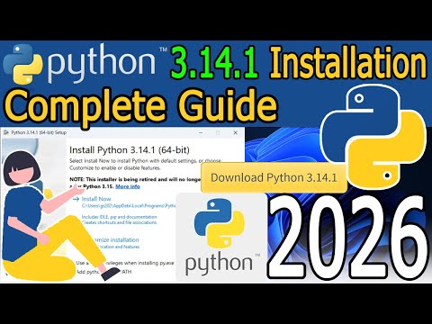 How to Install Python 3.14.1 on Windows 10/11 [ 2026 Update ] Python Programming | Demo Programs