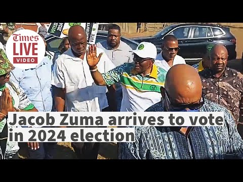 Zuma receives rapturous welcome at voting station elections2024