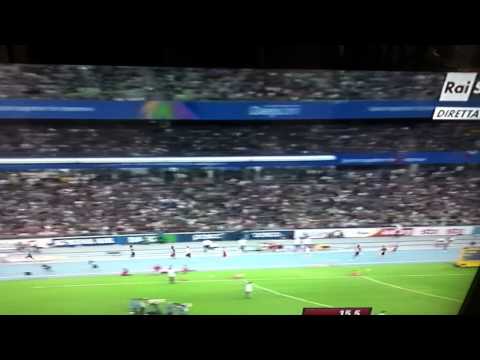 Mondiali Daegu 2011 - Terza batteria 4x100 M - Italia vola  in finale