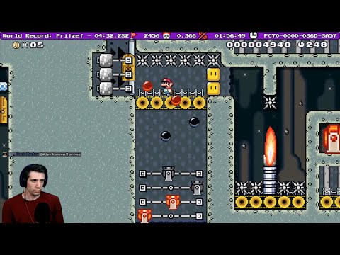 Super Mario Maker: Super Expert // Viewer Level (Queue Cleanup) // Blind Kaizo Race