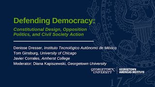 Panel 3: Defending Democracy: Constitutional Design, Opposition Politics, and Civil Society Action